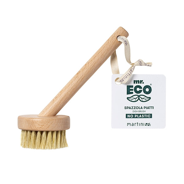 Brosse à vaisselle en fibres de sisal et manche en bois 21 cm Mr. Eco