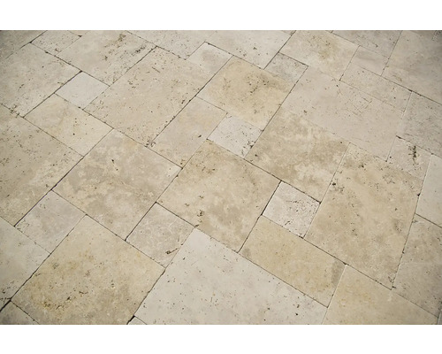 FLAIRSTONE Natuursteen Terrasplaat Bari Travertin Romeins Patroon Set = 1,48 m²