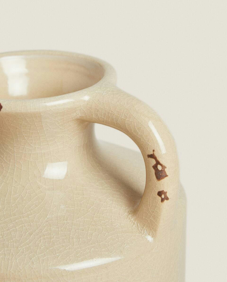 VASO DE CERÂMICA COM ALÇAS