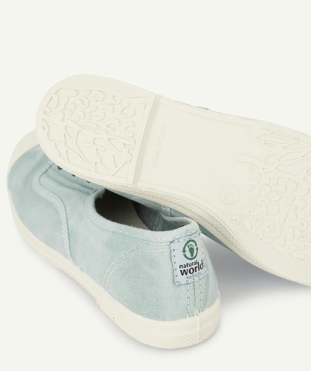 NATURAL WORLDBASKETS BASSES BLEU CLAIR EN TOILE FILLE