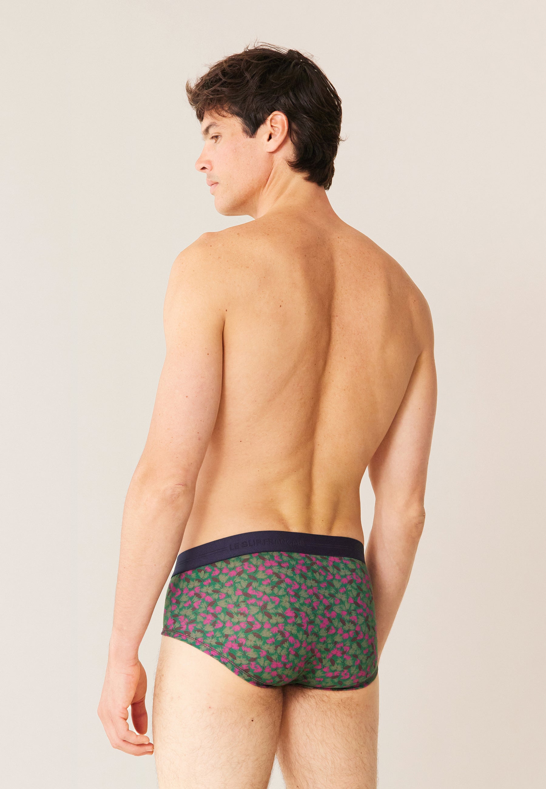Slip en coton-Terrible Imprimé Poppy Epicea Betterave