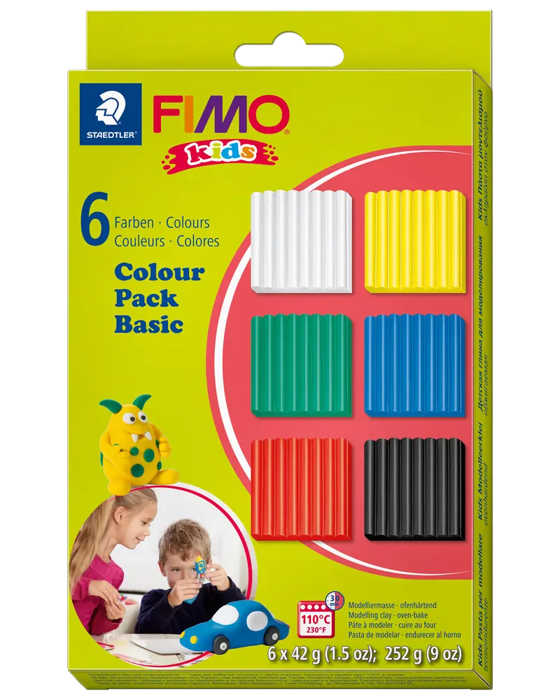 Staedtler FIMO kids Modellervoks basic 6-pak