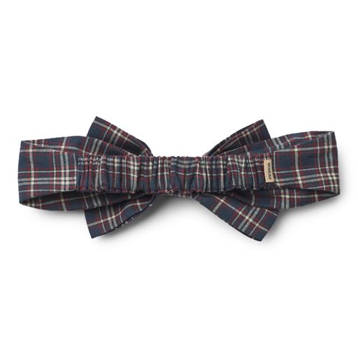 Wheat Alba Bow Hårbånd, Navy Check, 52-55 cm