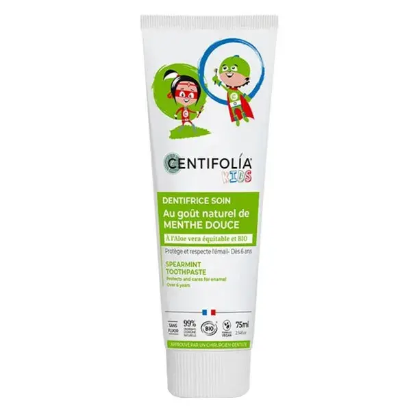 Creme dental infantil Centifolia com sabor de menta orgânica, 75ml