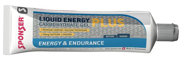 LIQUID ENERGY PLUS Gel Nature mit Koffein, Tube 70g  NATUR