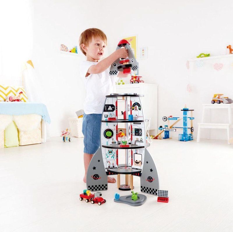 Hape Houten Ruimte Raket 4 Verdiepingen