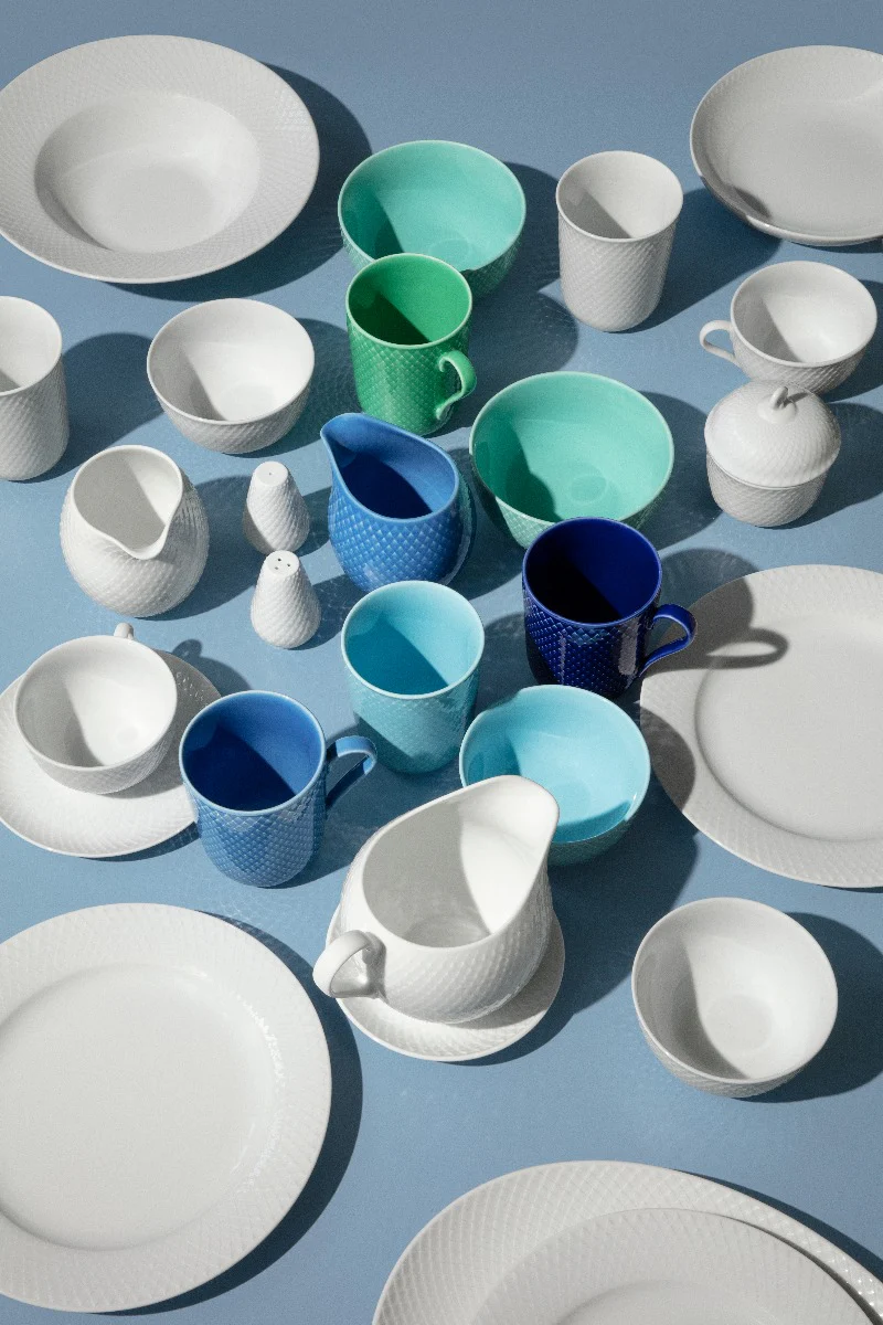 Lyngby Porcelæn  Rhombe Color kop, blå - H: 10,5