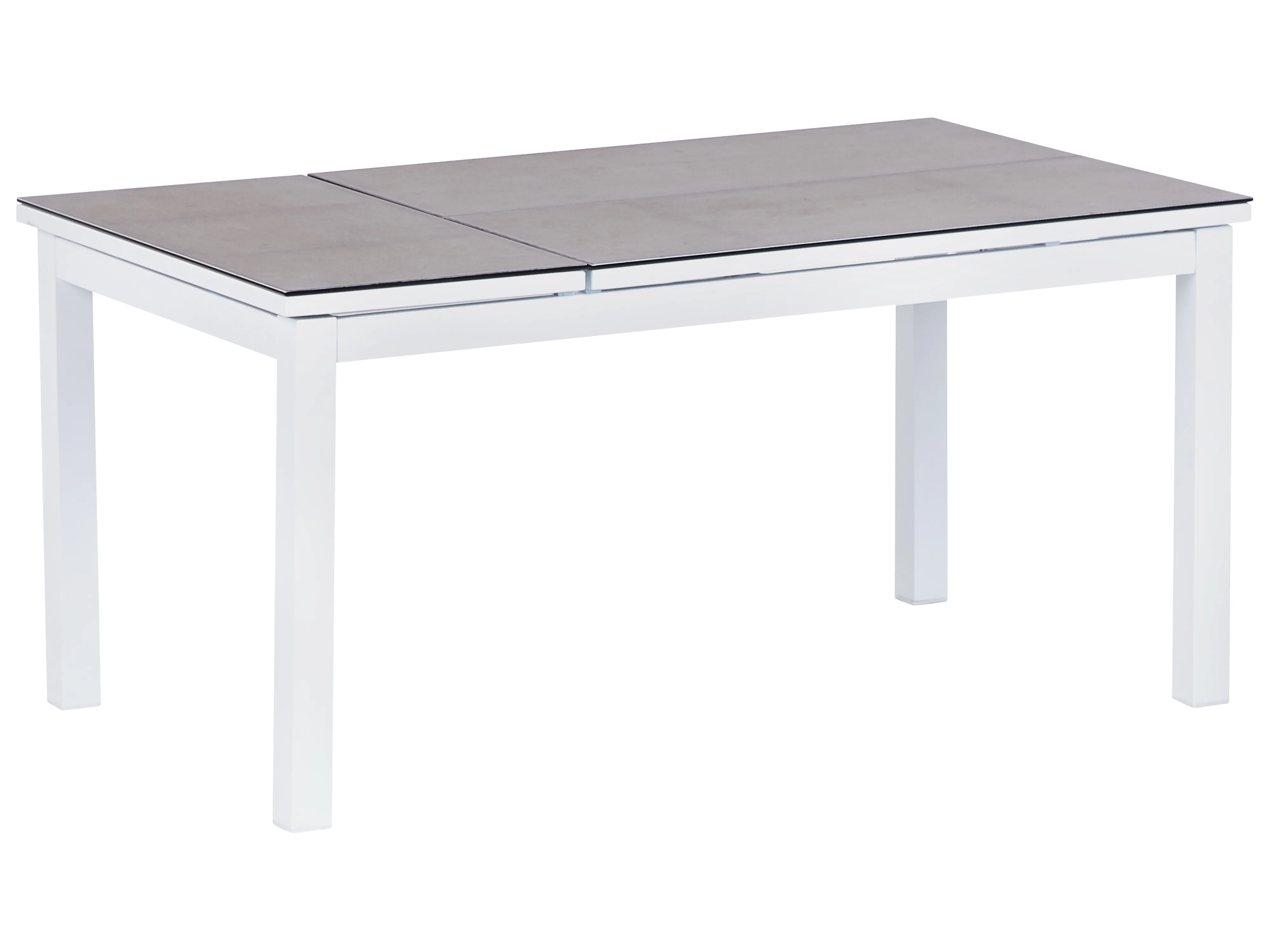 Tuin hoekloungeset met tafel 5-zits MESSINA linkszijdig Metaal Gebroken wit