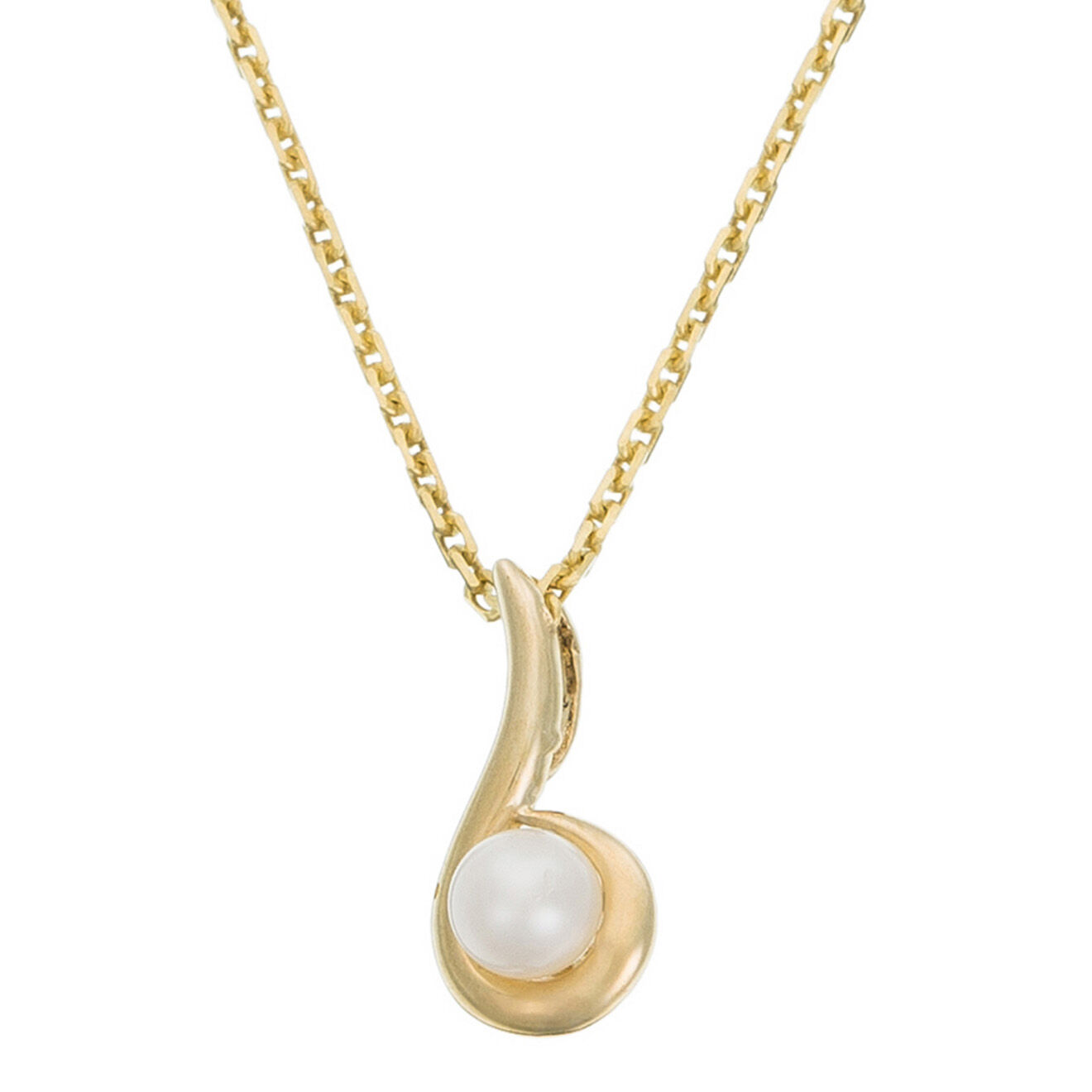 Instant d'Or Pendentif Ambiante perle blanche or jaune