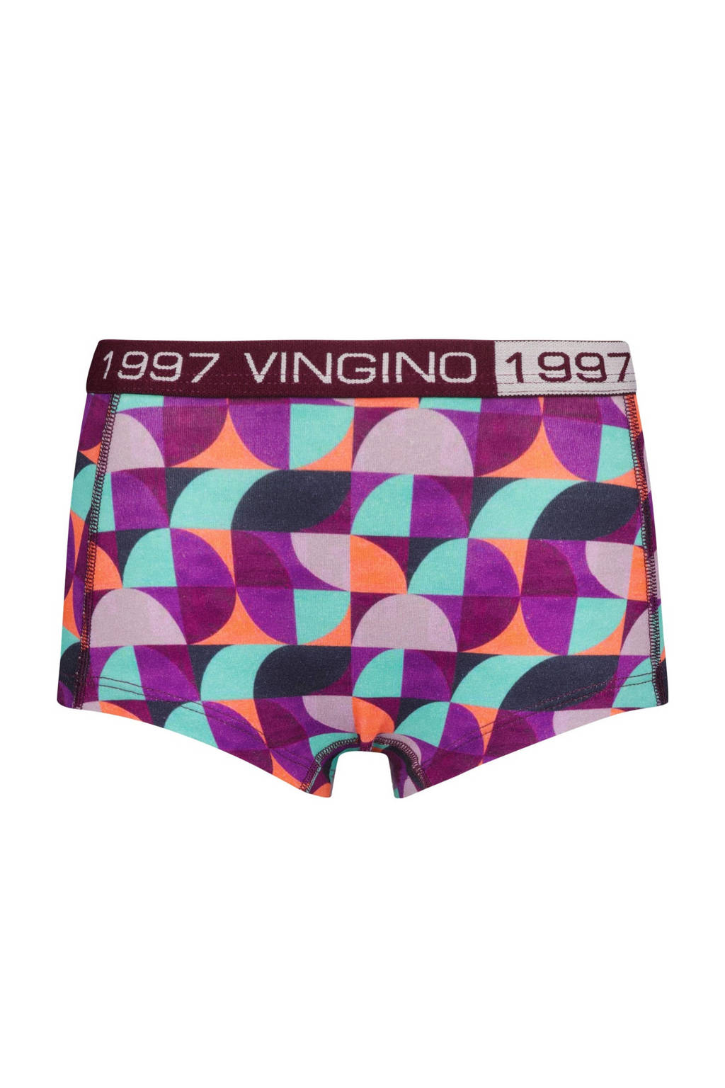 short Graphic - set van 5 paars/multicolor