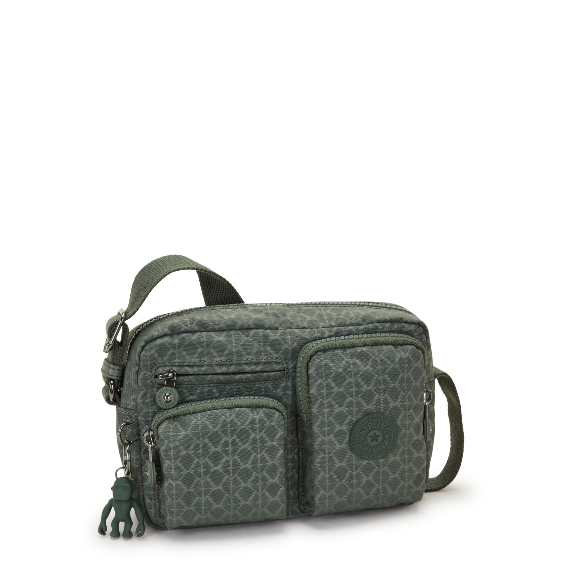 ALBENA Petit Sac Bandoulière à Poches - Sign Green Embosse