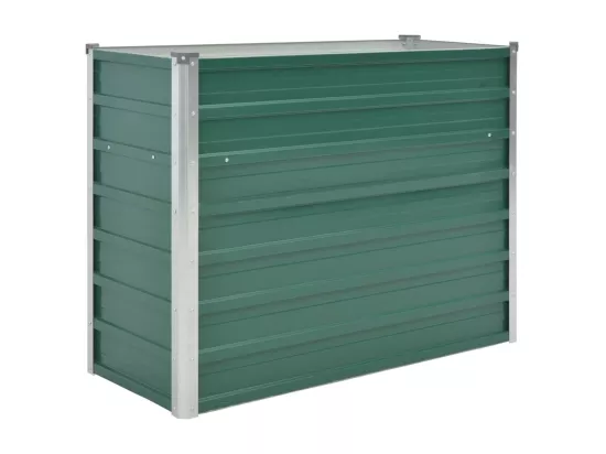 Lit surélevé de jardin Acier galvanisé 100x40x77 cm Vert