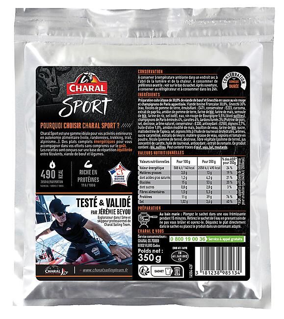 CHARAL SPORT - BOEUF BOURGUIGNON GNOCCHIS 650 G
