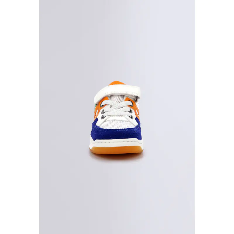 KIKOUAK BLANC MARINE ORANGE BASKETS BASSES Synthétique Mixte