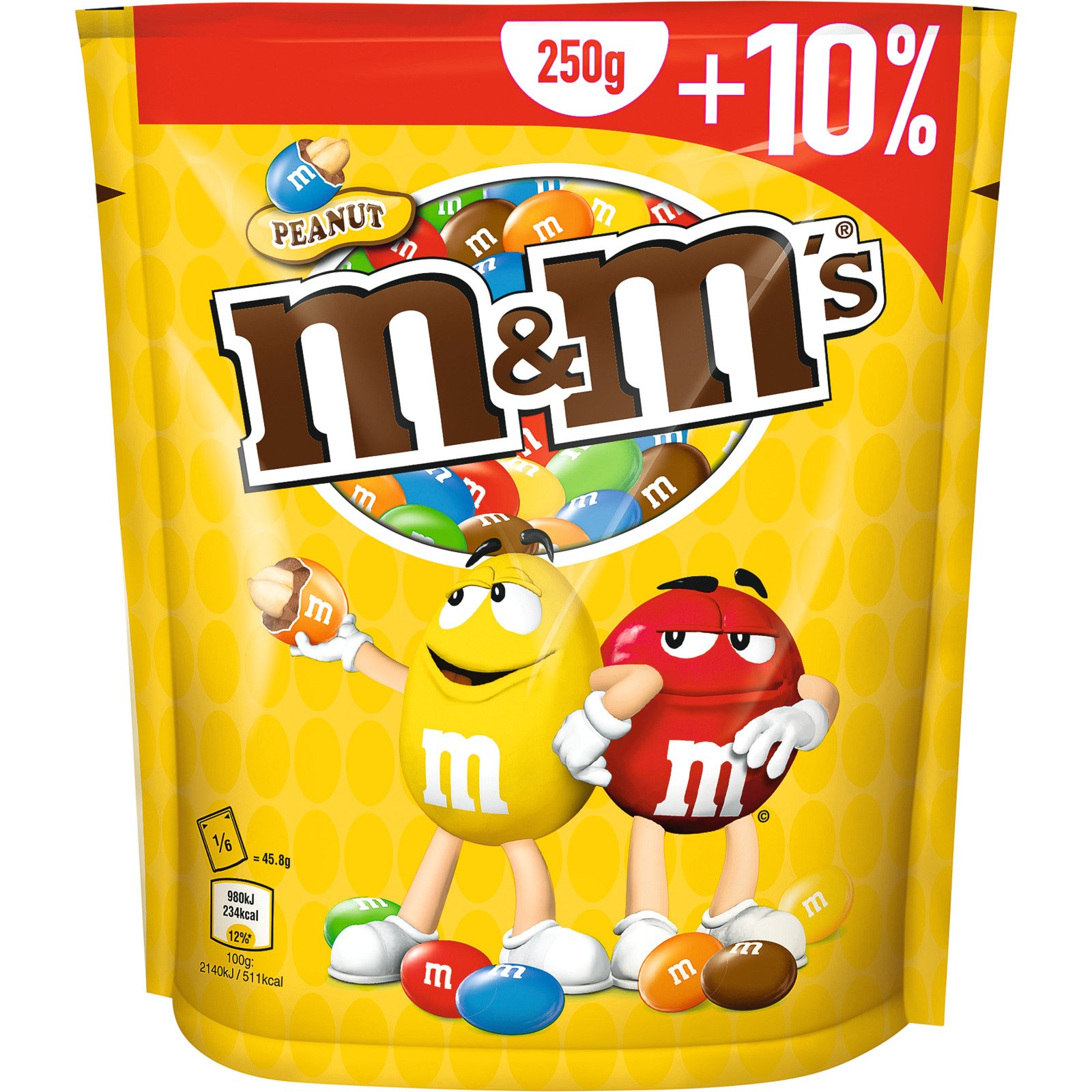 M&M'S Peanut 250g + 10% Gratis