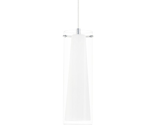 3-lamps hanglamp L 72,5 cm chroom/wit