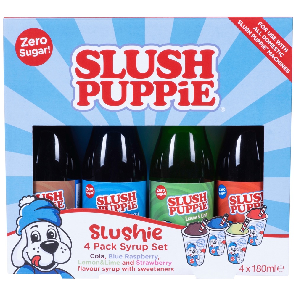 Slush Puppie Zero Sugar Slushie 4er-Pack Sirup-Set