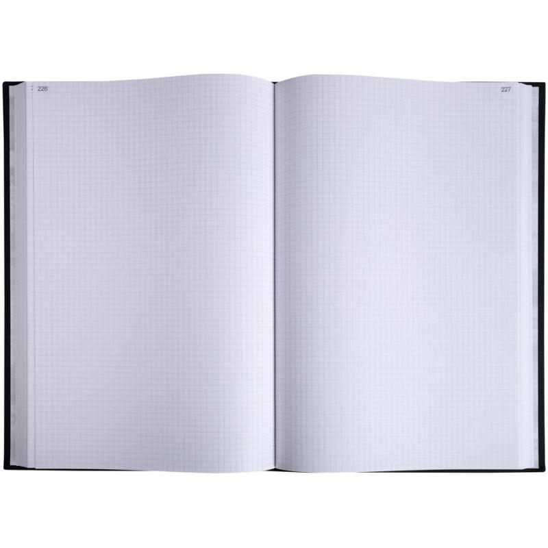 Registre 35x22,5cm 5x5 folioté 400 pages - Noir toilé