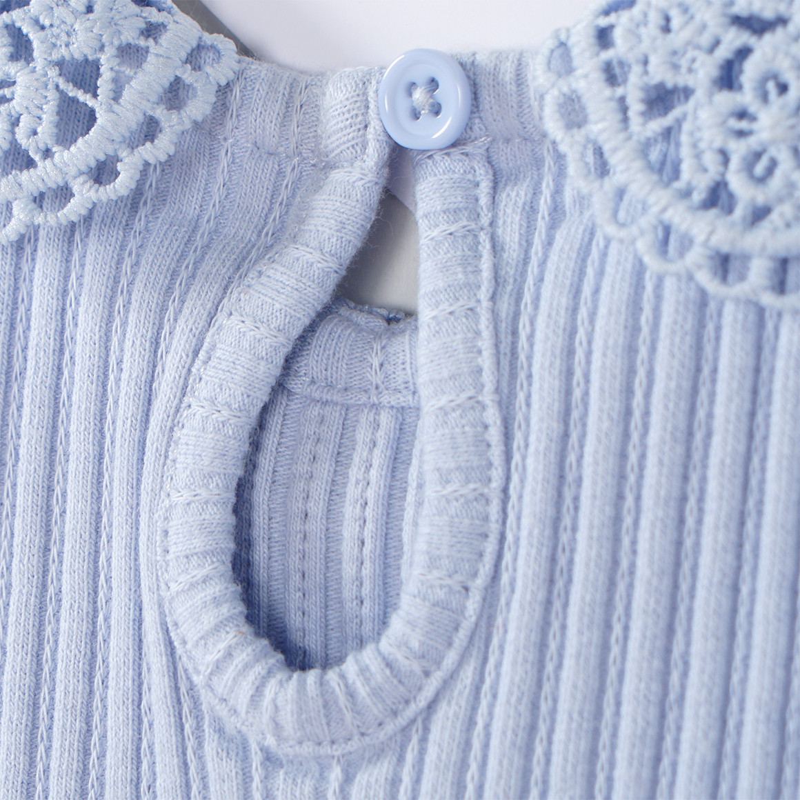 Topomini Baby T-Shirt mit Bubikragen hellblau