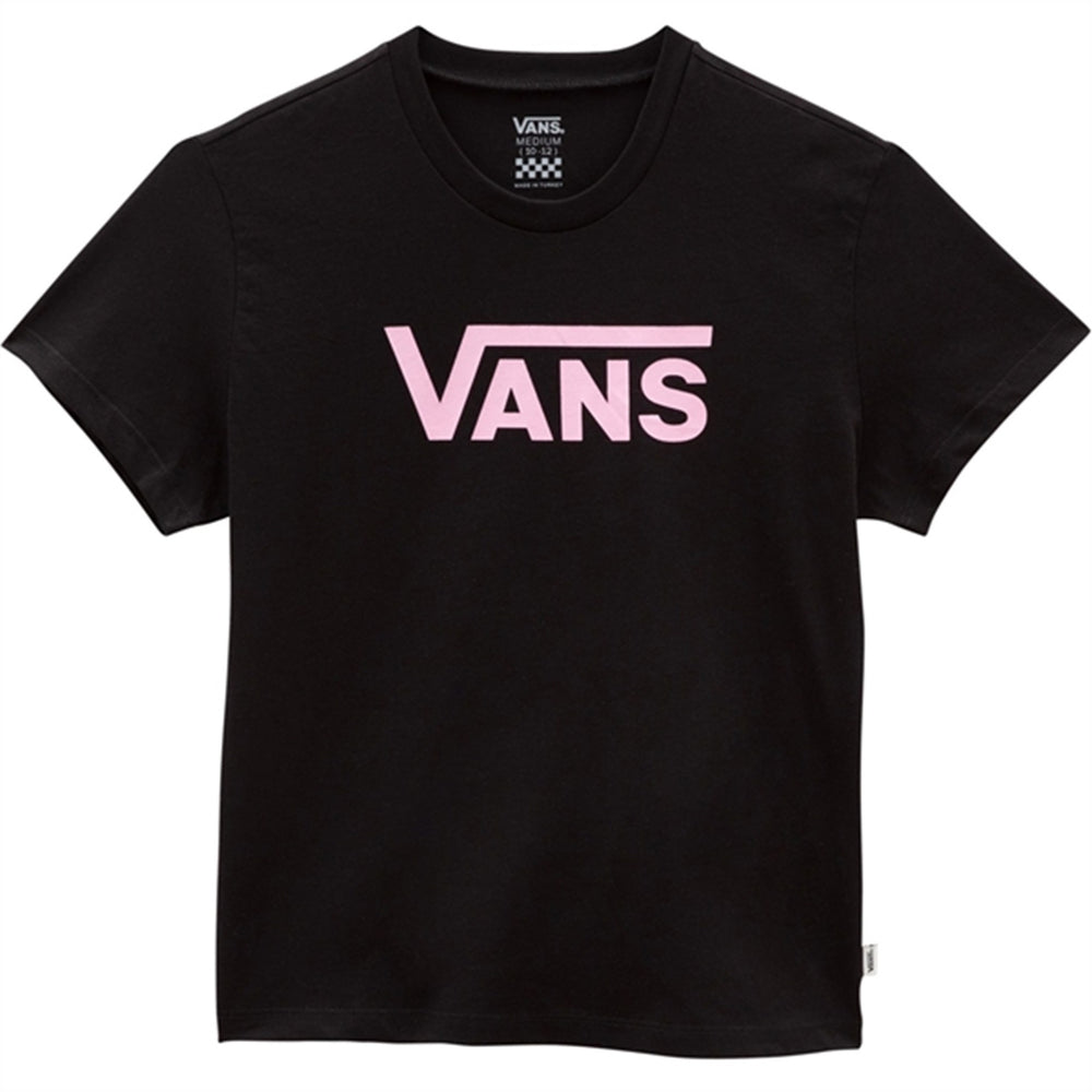 Flying V Crew T-shirt Black/Begonia Pink