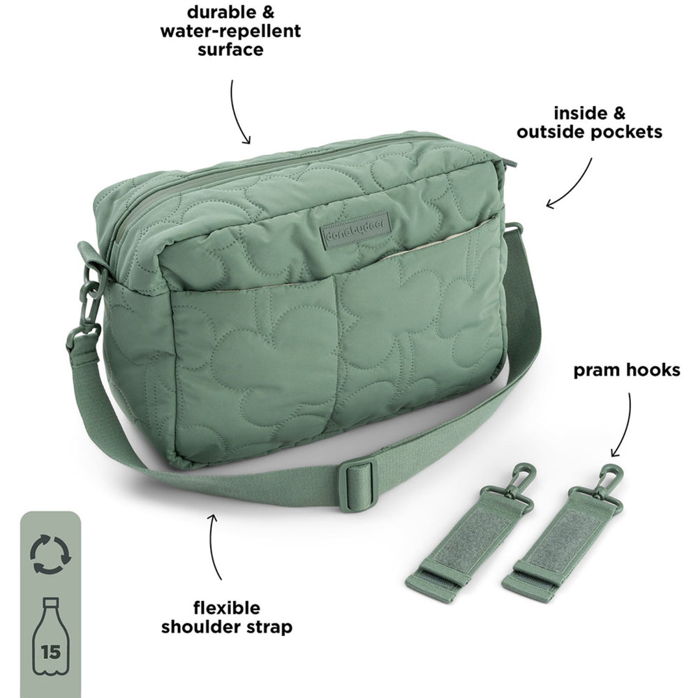 Køb DonebyDeer Green Quiltet Barnevognstaske