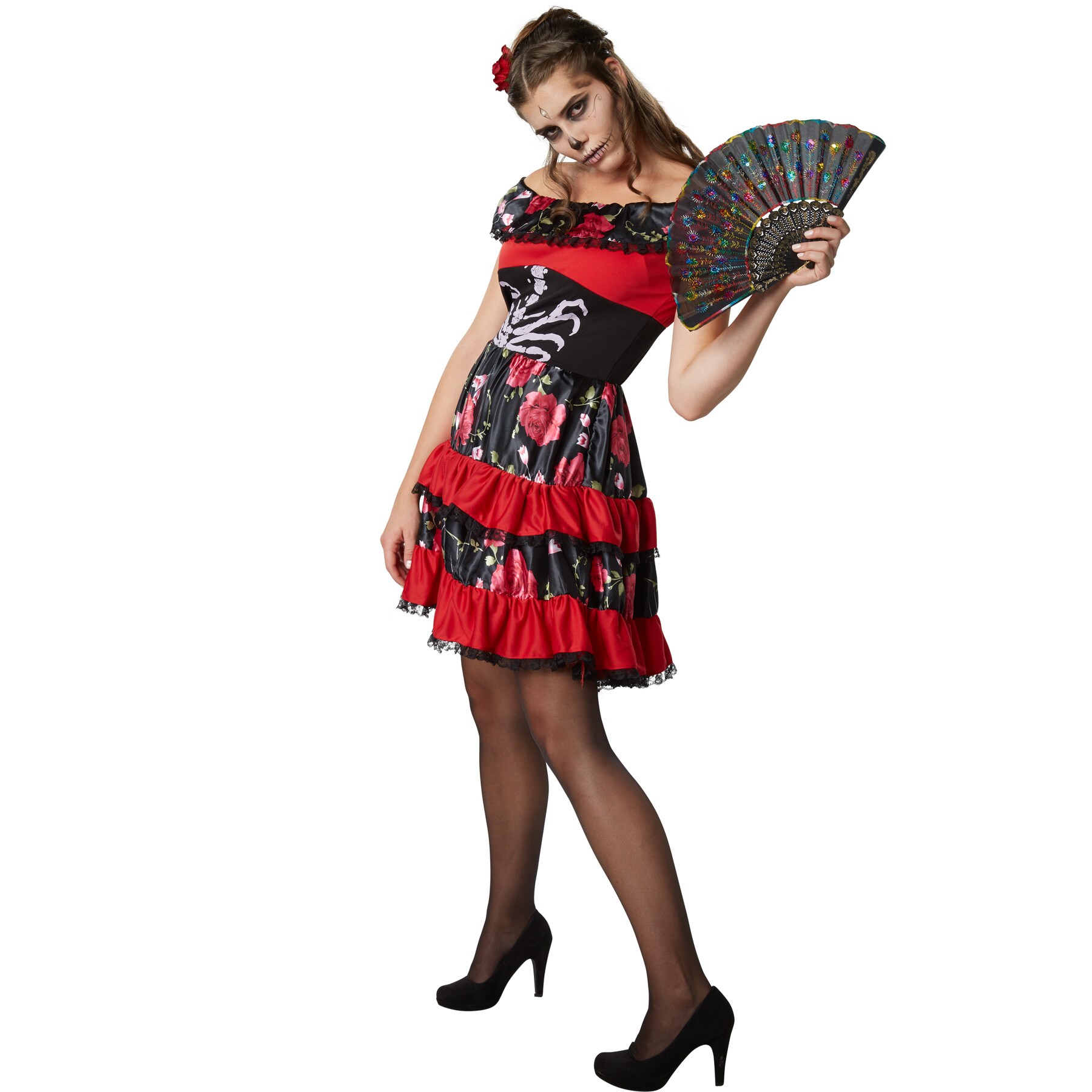 tectake® Frauenkostüm Gruselige Señorita