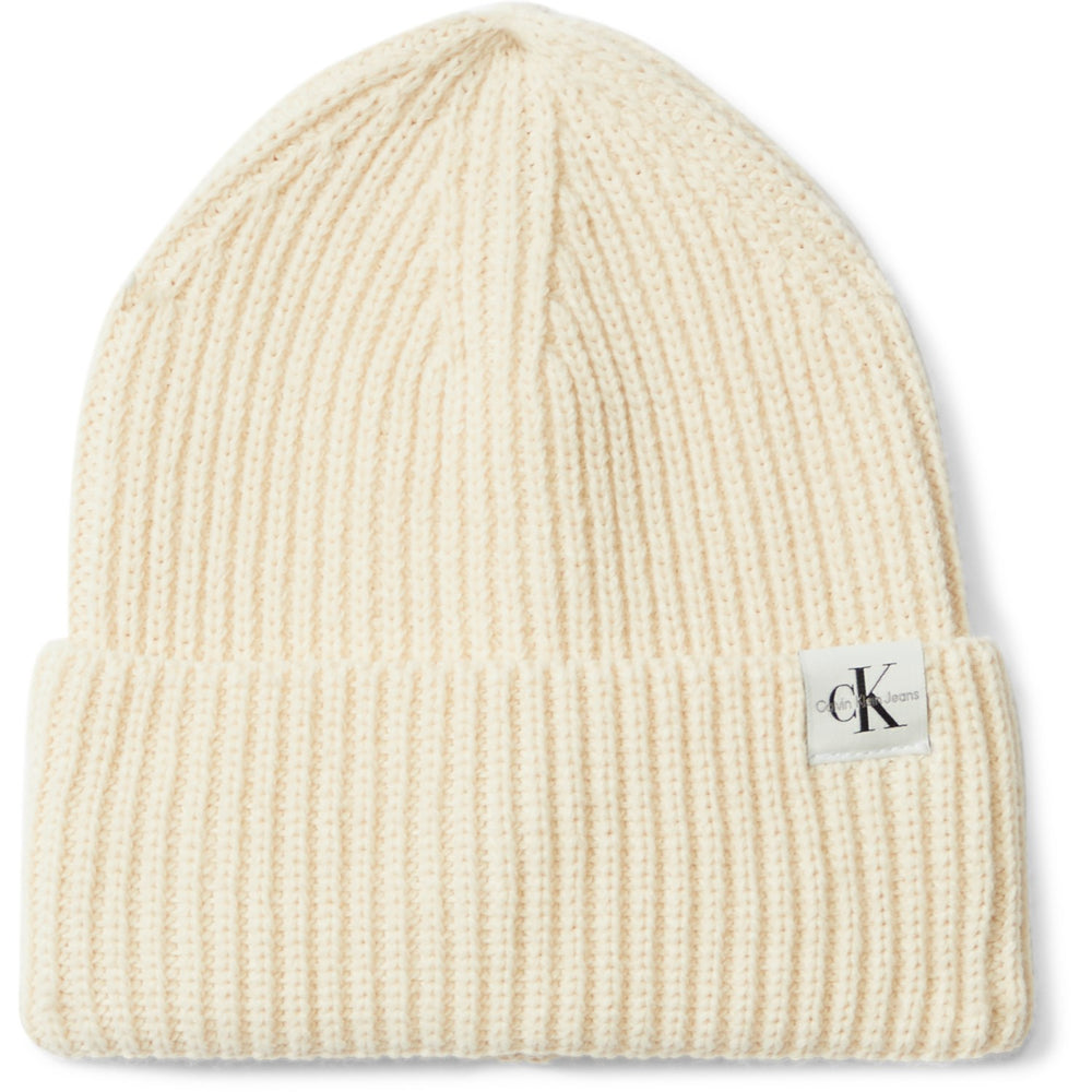 Køb Calvin Klein Whitecap Gray Monogram Rib Beanie