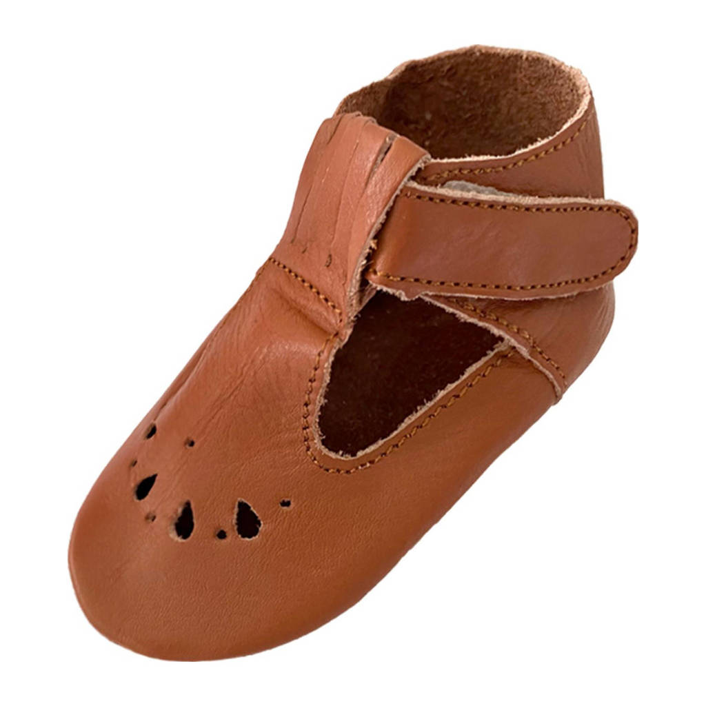 Babysteps leren babyslofjes cognac