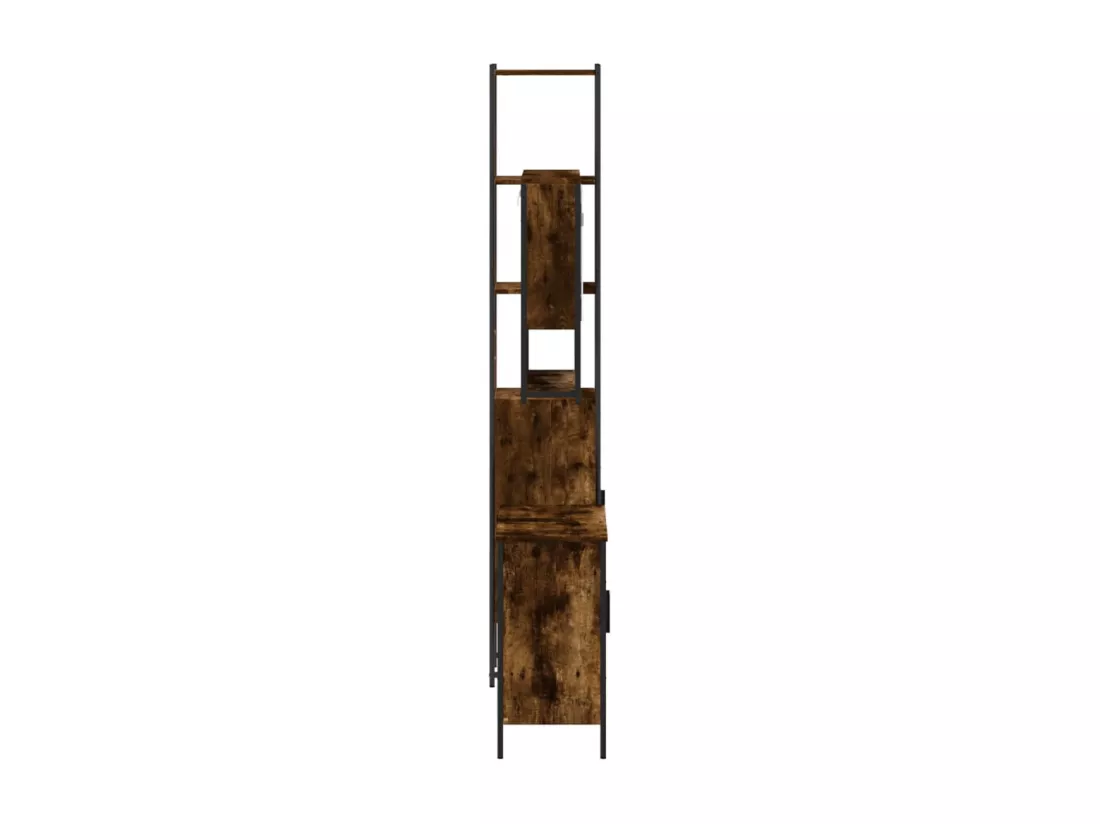 Ensemble de meubles de salle de bain 3 pcs Chêne fumé