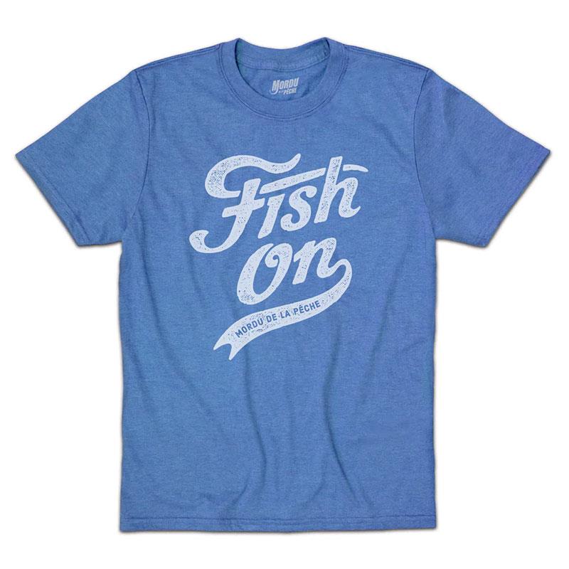 Tee Shirt Manches Courtes Junior Cyril Chauquet Fish On Vintage - Bleu