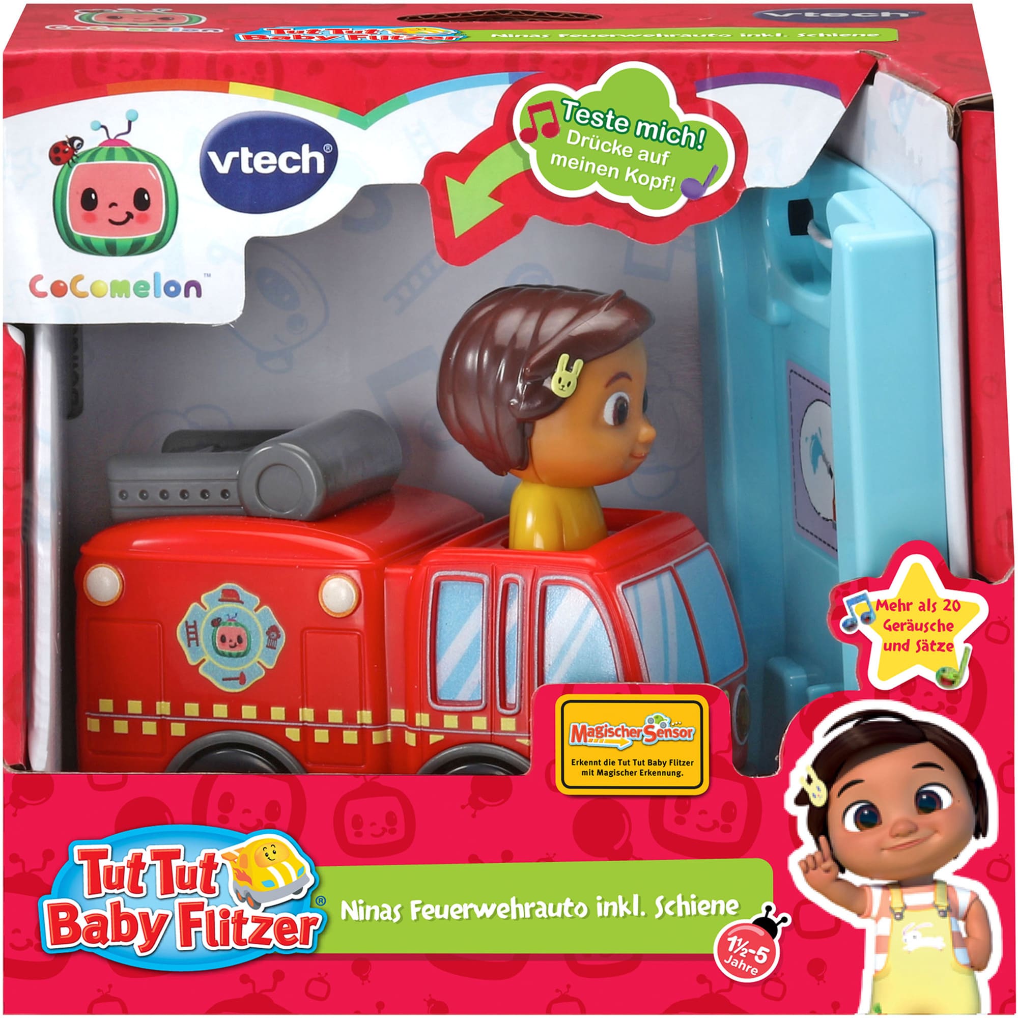 Vtech Spielfahrzeug Tut Tut Baby Flitzer - CoComelon Ninas Feuerwehrauto