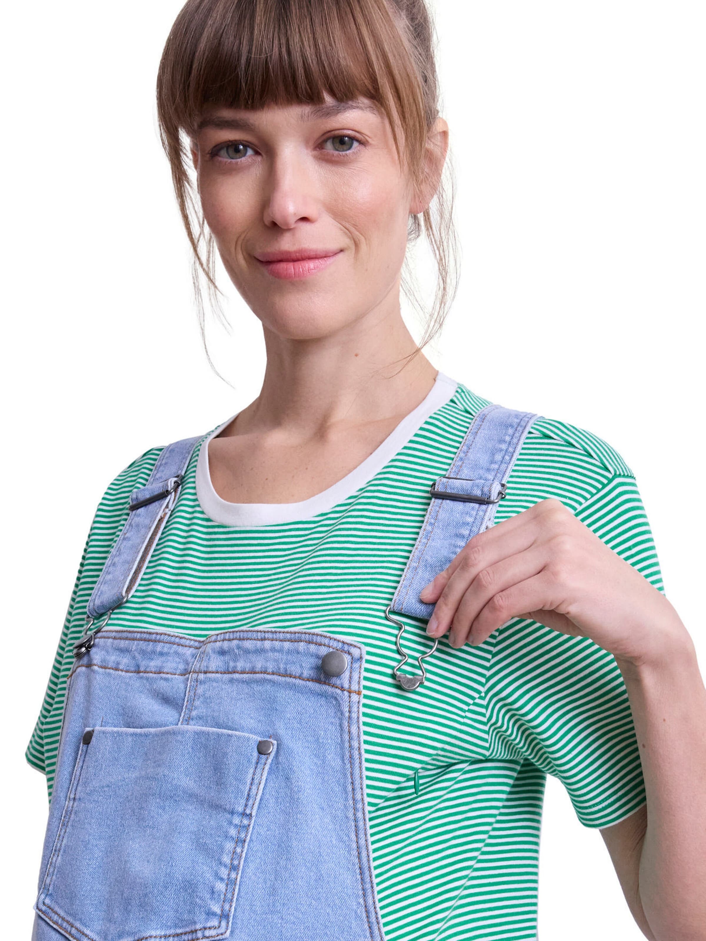 Vertbaudet Latzjeans für Schwangerschaft & Stillzeit, Mom-Fit double stone
