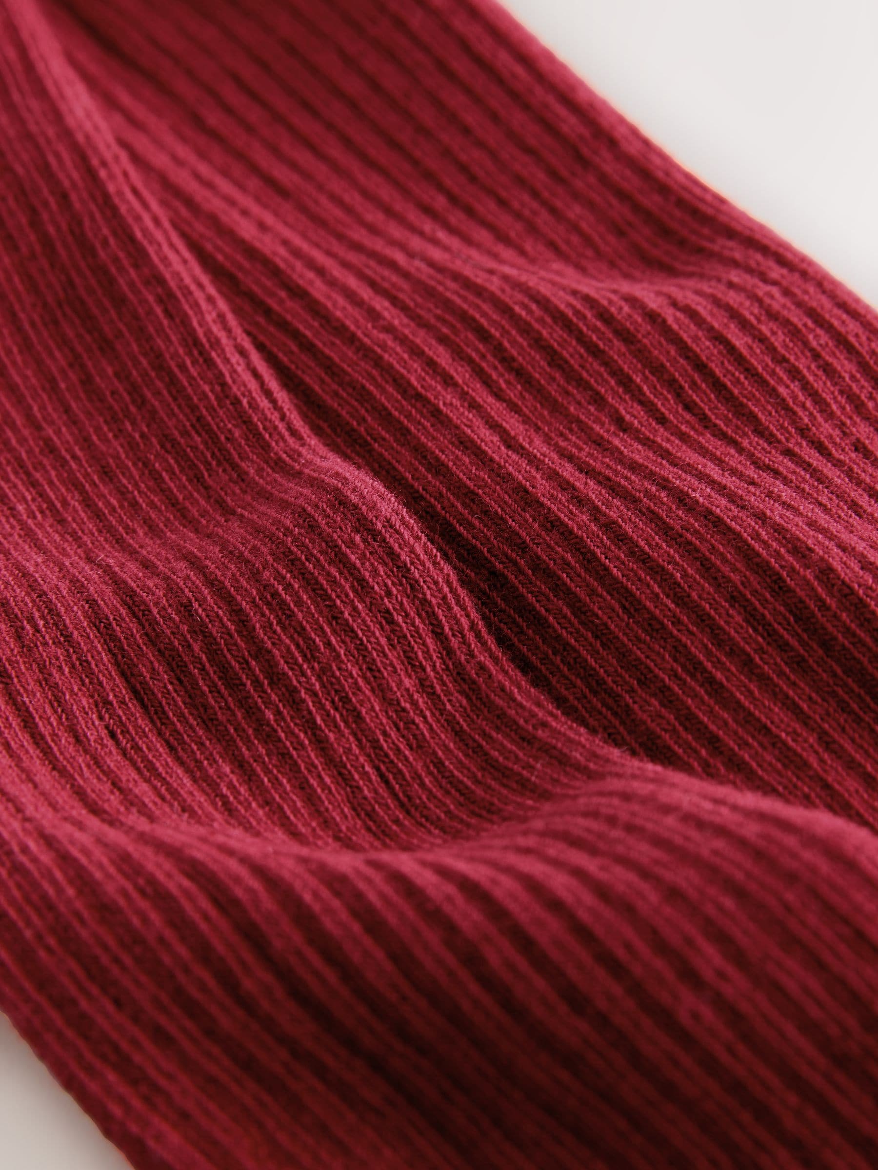 Rood - Geribbelde maillot met hoog katoengehalte