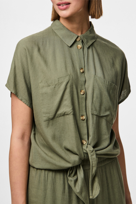 Pieces groene dames blouse