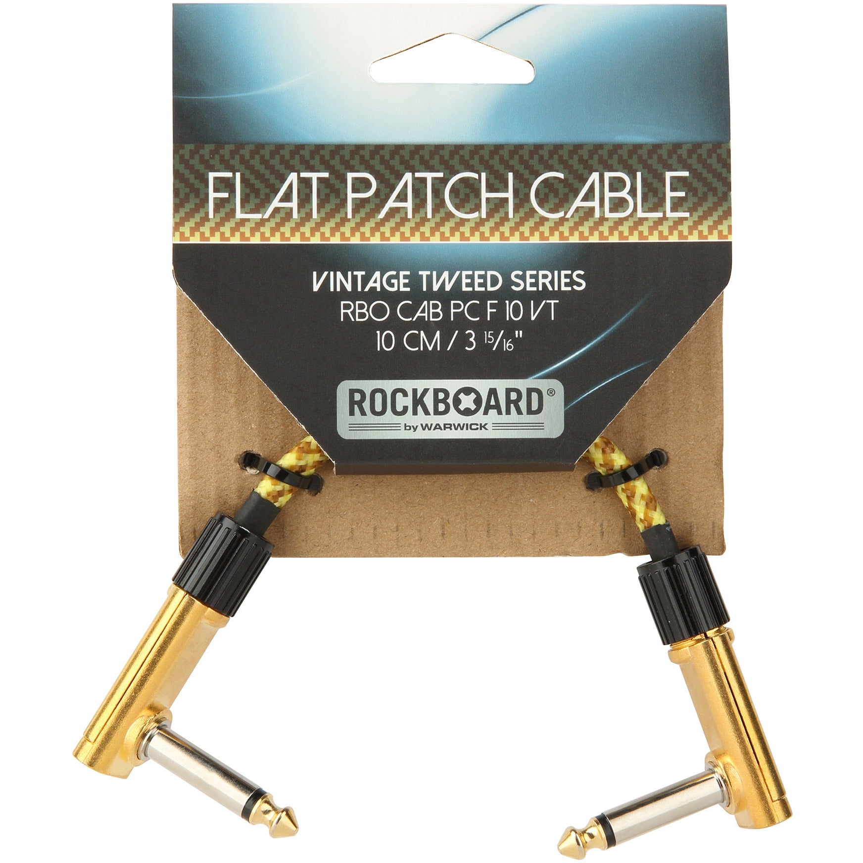 RockBoard Tweed Series Flat Patch Cable Vintage 10 cm