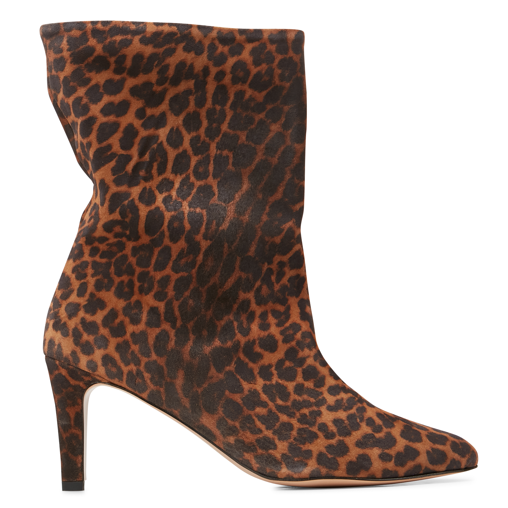 VULLY - Bottines à talon en cuir velours| Marron