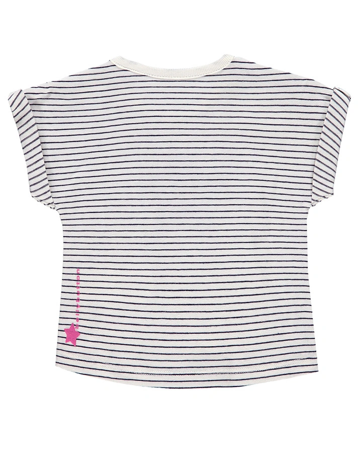 T-Shirt TINY GIRAFFE gestreift in offwhite