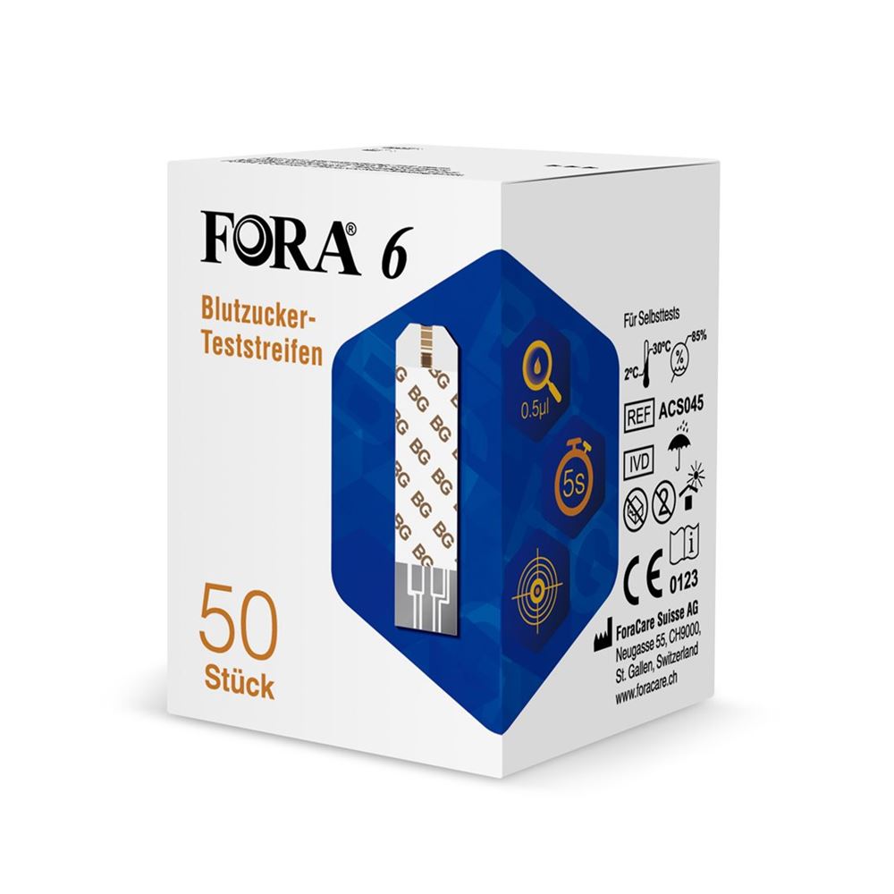 FORA Diamond Blutzuckerteststreifen<br>50 Stück