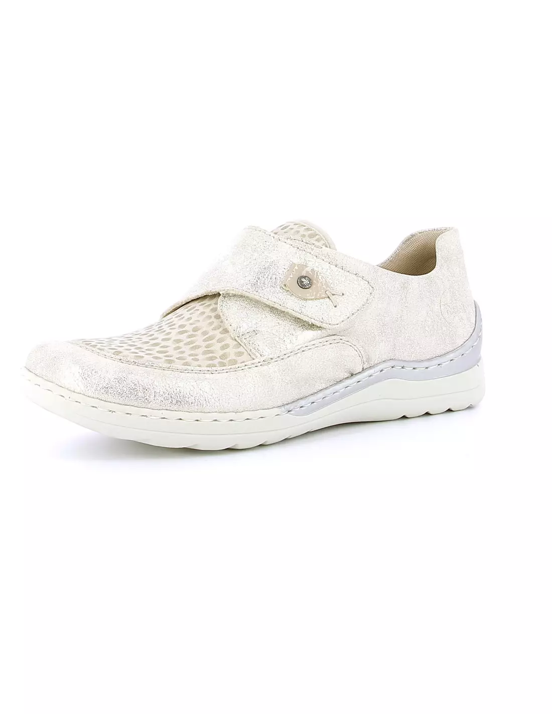 RIEKER 48951 - Baskets BEIGE-GOLD