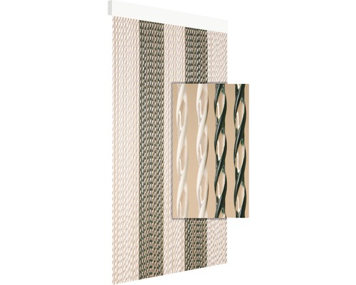 Adia groen-wit deurgordijn 90x210 cm