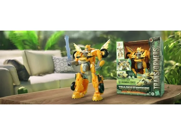 Transformers : Rise of the Beasts Beast-Mode Bumblebee, 6 År, Klingende, Plast, Gul, 550 g