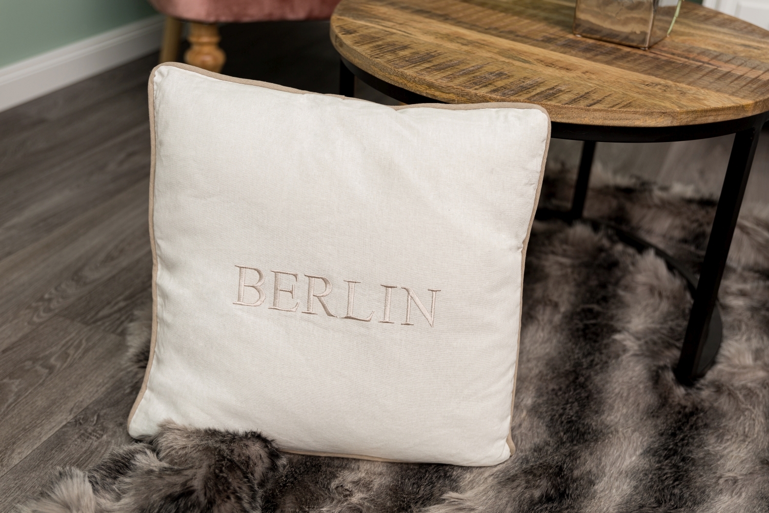 Kissen BERLIN - weiß - 45x45 cm
