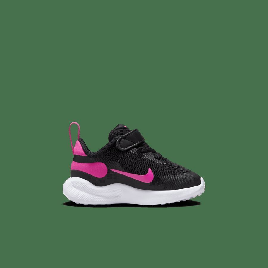 Nike Revolution 7 Baby/Toddler Shoe BLACK/HYPER PINK-WHITE