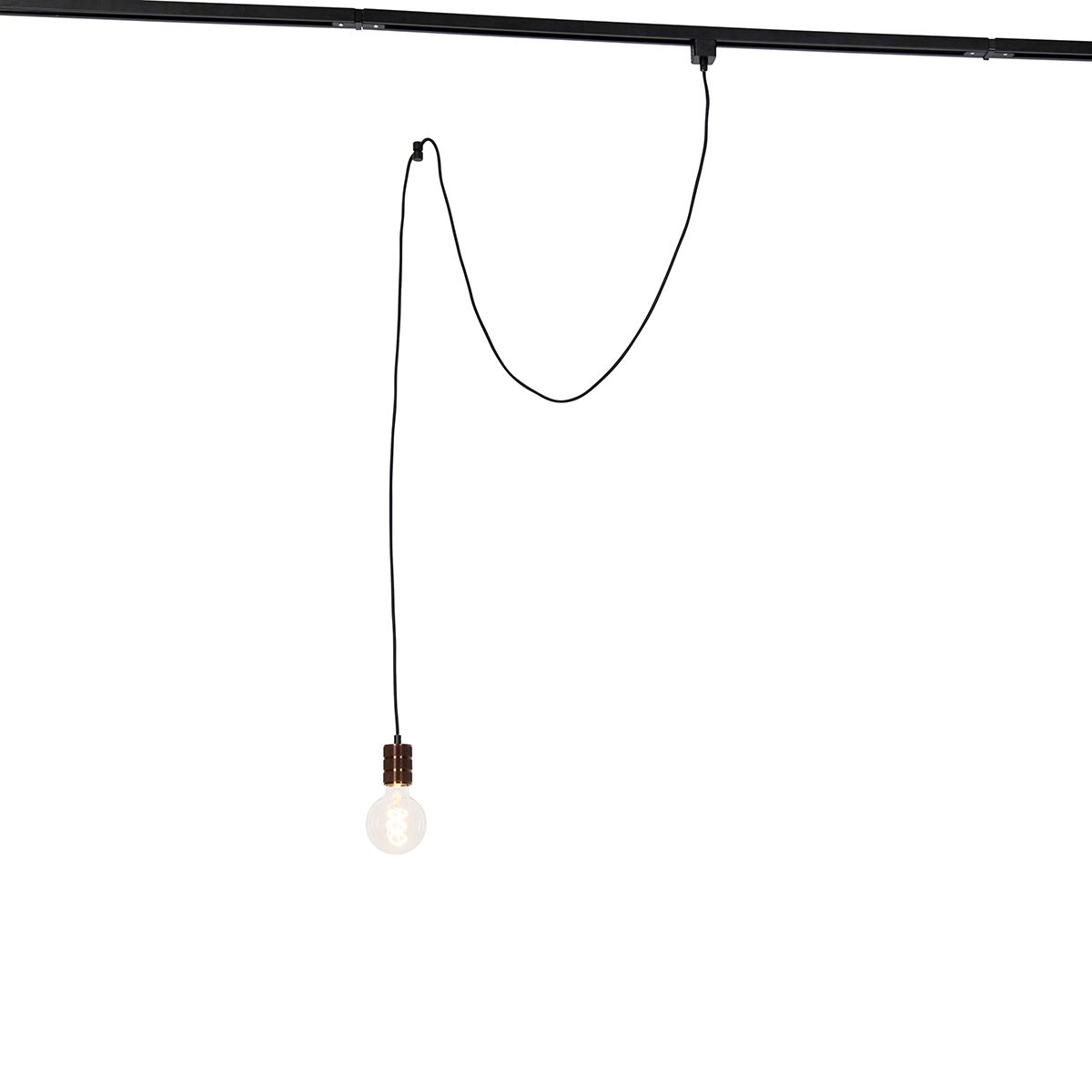 Hanglamp donkerbrons voor railsysteem 1-fase - Iconic Cavalux