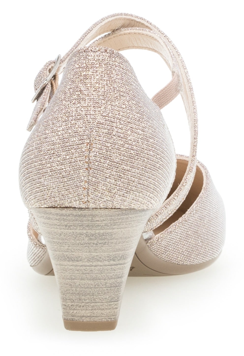 Gabor Spangenpumps  , Abendschuh, Brautschuh, Trichterabsatz in Glitzer-Optik