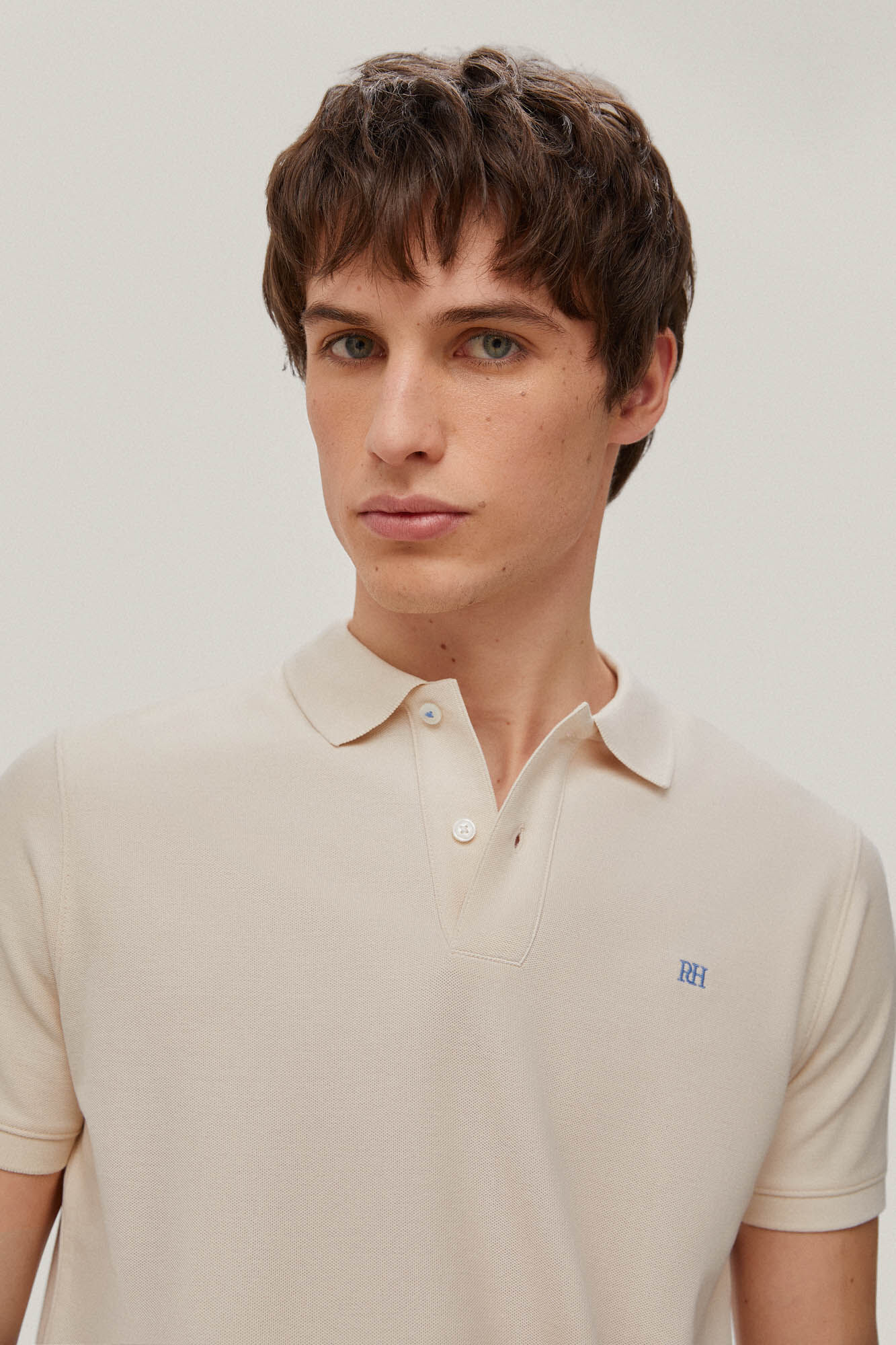 Camisa polo com logotipo - Marrom