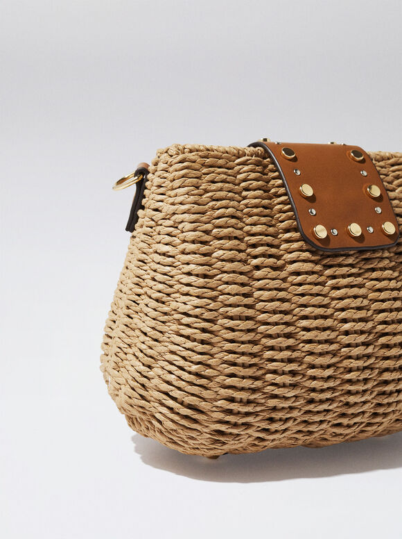 Bolso Bandolera De Paja - Camelo