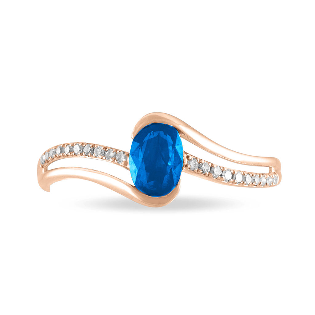 Bague Anja Or Rose Topaze Et Diamant