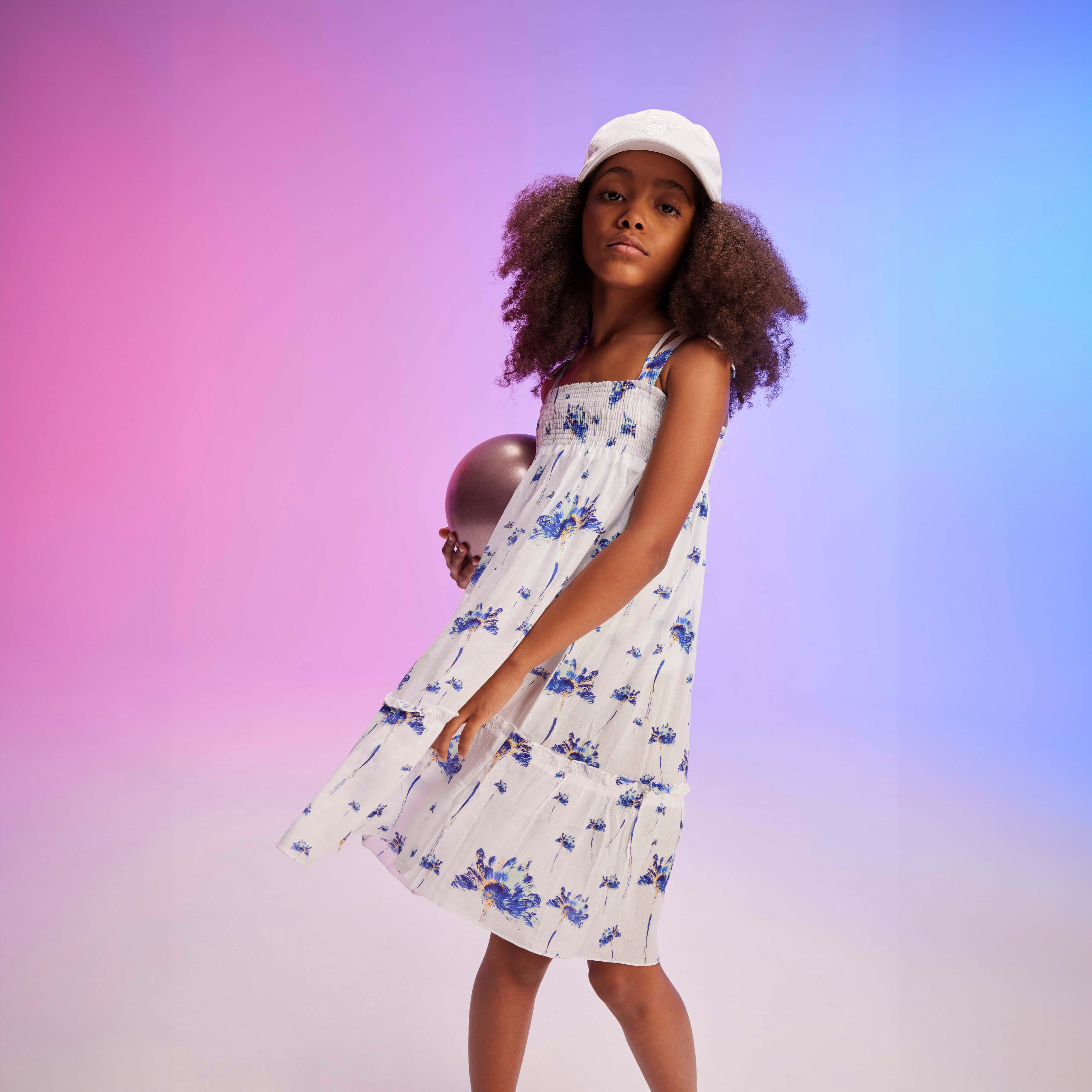 Robe en Viscose Fille Herbier