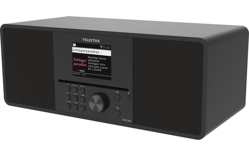 Internet Radio TOP 300 Schwarz<br>Stereo-Radio mit CD-Player, DAB+/FM und Internetradio